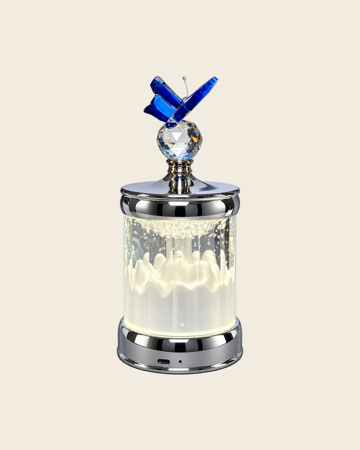 2679 Butterfly Blue Crystal Night Lamp
