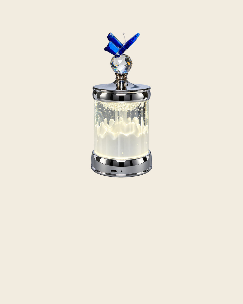 2679 Butterfly Blue Crystal Night Lamp