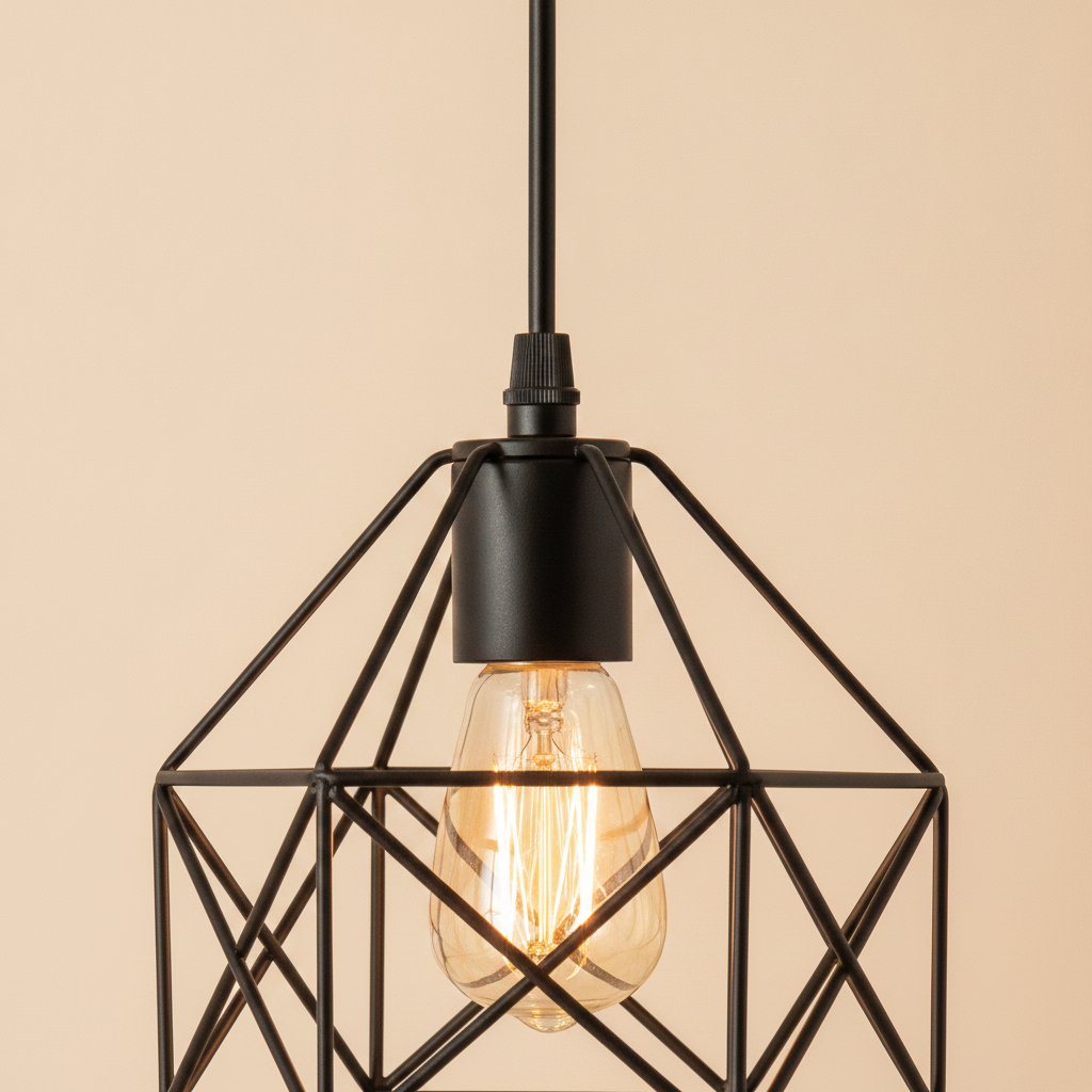 1-light Black pendant E26