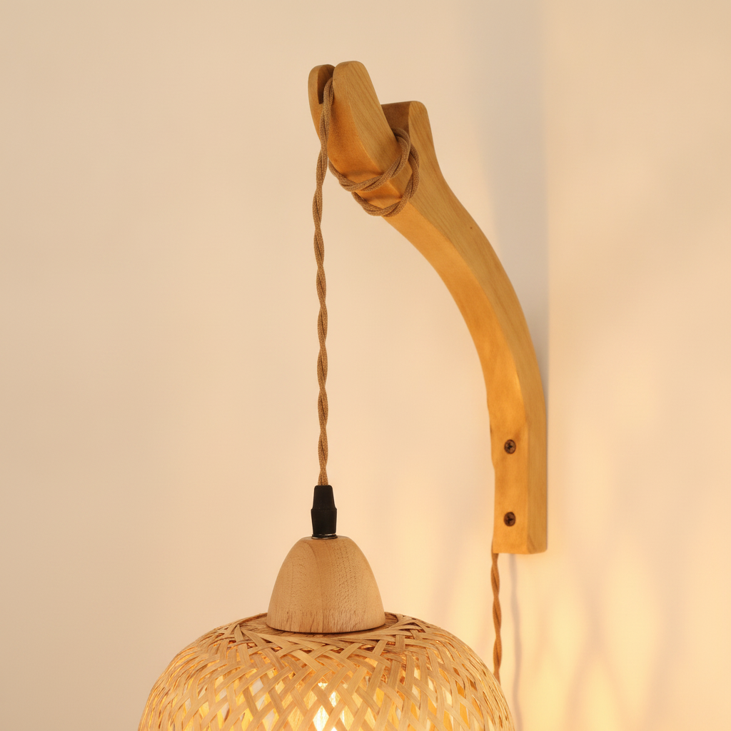 1-light natural bamboo  E26