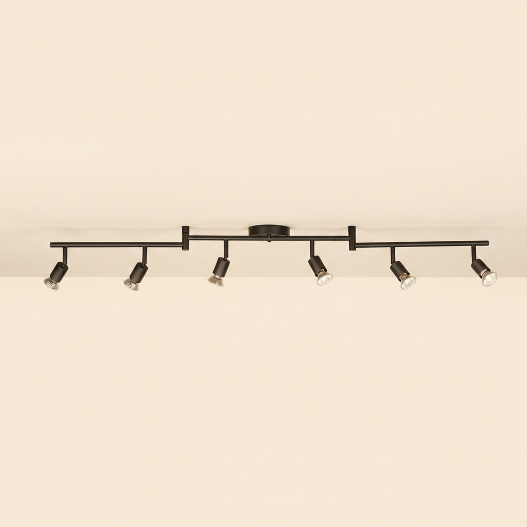6-light Matte Black 无罩 GU10
