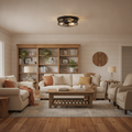 3-light farmhouse flush mount ceiling light E26