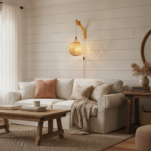 1-light natural bamboo  E26