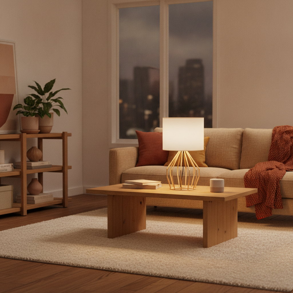 1-light Gold Fabric E26