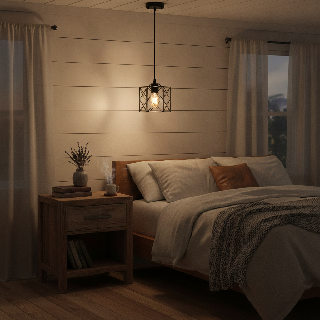1-light Black pendant E26