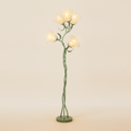 3-light Green (stems), White frosted (petals) Floral Petal /