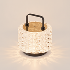 Monet Garden portable accent lamp on a warm cream background