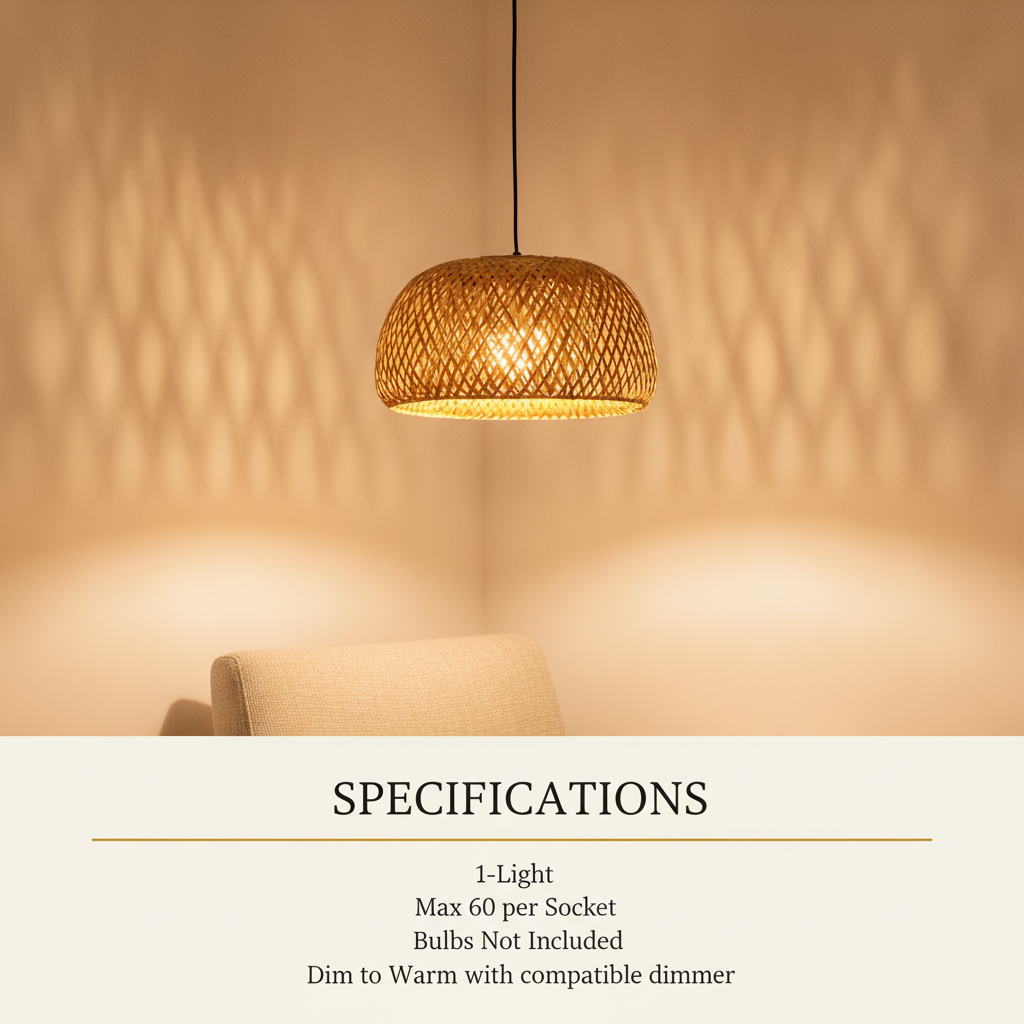 1-light  Woven Dome E26