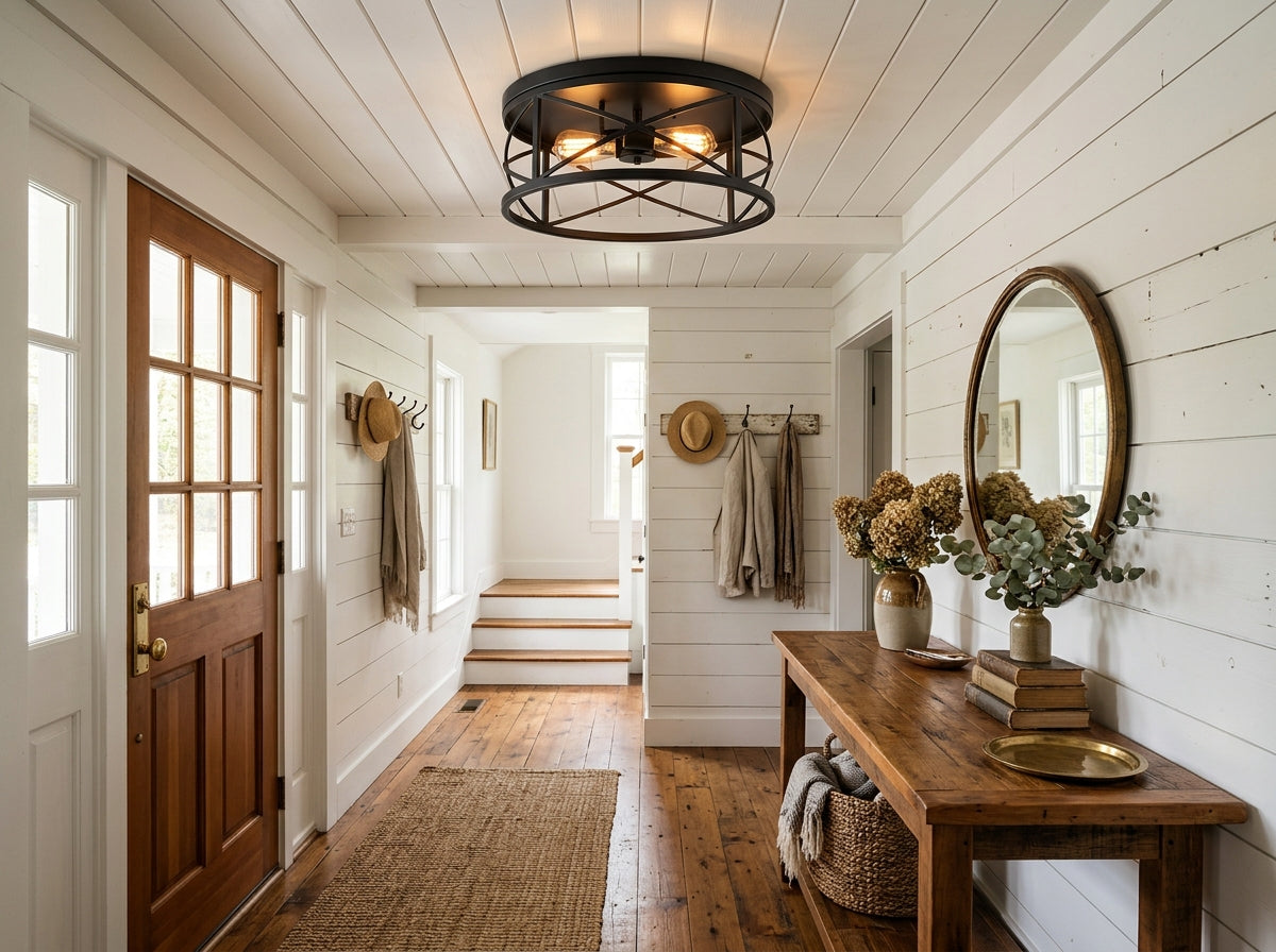 Ceiling light product-inspired room scene