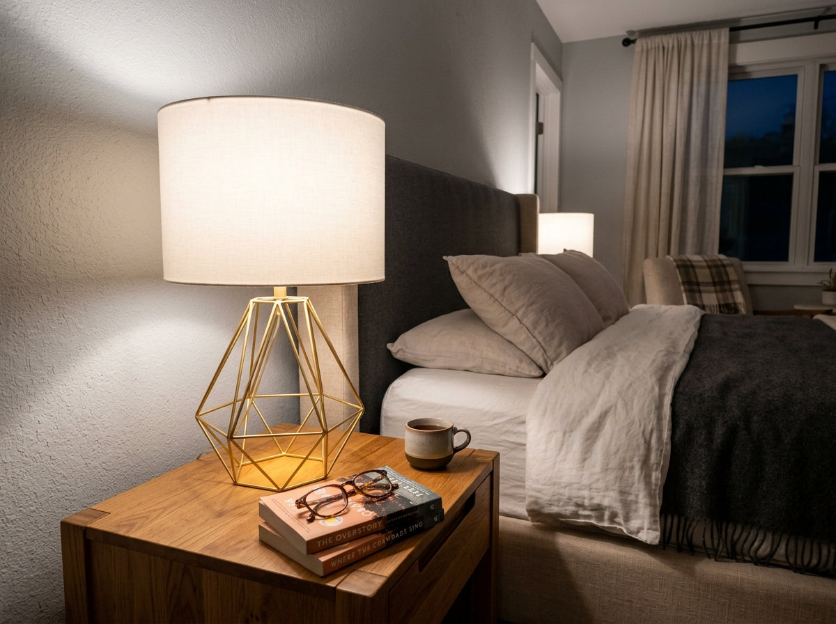 Table lamp product-inspired room scene